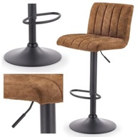 Moderná nastaviteľná stolička 98H hnedá ekokoža