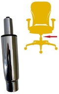 Chrómovaný, zúžený AKTUÁTOR na otočnú stoličku OFFICE, 200 mm, SILNÝ