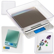 ELEKTRONICKÁ VÁHA NA ŠPERKY 0,1g - 3kg PRESNÁ KUCHYŇSKÁ VÁHA LCD 2 x podnos ELEKTRONICKÁ VÁHA NA ŠPERKY 0,1g - 3kg PRESNÁ KUCHYŇSKÁ VÁHA LCD 2 x podnos