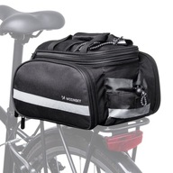 Taška na bicykel s vreckami a popruhom cez rameno, 27L, čierna Taška na bicykel s vreckami a popruhom cez rameno, 27L, čierna