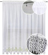 HLADKÁ ZÁCLONA S ČIPKOU 220x400 ZÁCLONA DO OBÝVAČKY DLHÝ ZÁCLON GUIPURE HLADKÁ ZÁCLONA S ČIPKOU 220x400 ZÁCLONA DO OBÝVAČKY DLHÝ ZÁCLON GUIPURE