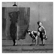 Nálepky 50x50 Banksy Chick Shower Nálepky 50x50 Banksy Chick Shower