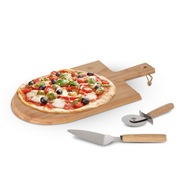 Bambusová PIZZA DOSKA s nožom a špachtľou 42,5 x 30 M1 Bambusová PIZZA DOSKA s nožom a špachtľou 42,5 x 30 M1
