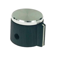 Gombík potenciometra - TRD 19mm čierno-strieborný Gombík potenciometra - TRD 19mm čierno-strieborný