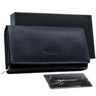 Dámska kožená peňaženka Cavaldi, veľká RFID predĺžená peňaženka