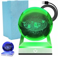 SOLÁRNY SYSTÉM KRIŠTÁĽOVÁ GUĽA 3D NOČNÁ LAMPA S LED SVETLOVOU ZÁKLADŇOU SOLÁRNY SYSTÉM KRIŠTÁĽOVÁ GUĽA 3D NOČNÁ LAMPA S LED SVETLOVOU ZÁKLADŇOU
