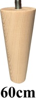 Nohy, drevené nohy 60 cm, zúžené, točené