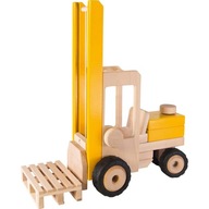 Goki Drevený vysokozdvižný vozík 39 cm hračka