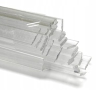 Plastové profily PS 100g transparentné pruhy