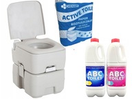 SÚPRAVA 7V1 TURISTICKÁ WC 33L + TEKUTÉ 4L ROZPUSTNÝ TOALETNÝ PAPIER X4 SÚPRAVA 7V1 TURISTICKÁ WC 33L + TEKUTÉ 4L ROZPUSTNÝ TOALETNÝ PAPIER X4