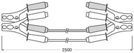 Osram OSC060 štartovacie káble 150 A 2,5 m