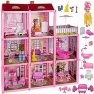 Domček pre bábiky 65 cm ružový veľký ako darček Willa