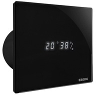 EBERG ENSO 120 čierny kúpeľňový ventilátor, LED senzor vlhkosti