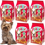 SUCHÉ KRMIVO PRE PSY s hovädzím mäsom a vitamínmi Frolic mini 5 x 800 g pre malé plemená SUCHÉ KRMIVO PRE PSY s hovädzím mäsom a vitamínmi Frolic mini 5 x 800 g pre malé plemená