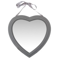24h Závesné nástenné zrkadlo Shabby Chic srdce 40cm