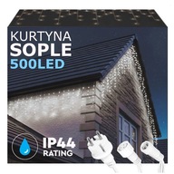 VONKAJŠIE ĽAHOVÉ LAMPY 500LED IP44 STÁLA SVETELNÁ ZÁCLONA 21m VONKAJŠIE ĽAHOVÉ LAMPY 500LED IP44 STÁLA SVETELNÁ ZÁCLONA 21m