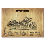 Yamaha XVS 1300 Darčekový L kovový plagát Yamaha XVS 1300 Darčekový L kovový plagát