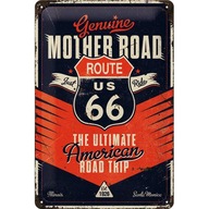 Kovová motorkárska značka ROUTE 66 matka