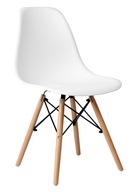 Moderná biela stolička Milano DSW PP