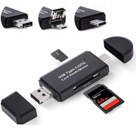 Čítačka kariet 5v1 SD MicroSD USB TYPE-C MicroUSB TF Čítačka kariet 5v1 SD MicroSD USB TYPE-C MicroUSB TF