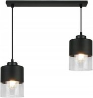 ZÁVESNÉ STROPNÉ LAMPY, LUSTER, PÁS, 2 LED SKLENENÉ LAMPY, HARMÓNIA, ČIERNA ZÁVESNÉ STROPNÉ LAMPY, LUSTER, PÁS, 2 LED SKLENENÉ LAMPY, HARMÓNIA, ČIERNA