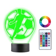 3D LED nočná lampa MENO HRÁČA LOPU FUTBAL Gravírovanie 3D LED nočná lampa MENO HRÁČA LOPU FUTBAL Gravírovanie