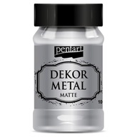 Dekor Farba na nábytok - Pentart - strieborná, 100 ml Dekor Farba na nábytok - Pentart - strieborná, 100 ml