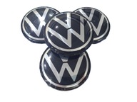 Stredové kryty pre VW 66 mm čierno - strieborné Stredové kryty pre VW 66 mm čierno - strieborné