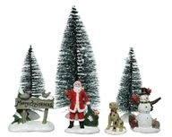 Figúrky snehuliaka Santa Clausa do mesta vianočných stromčekov, 7 ks