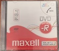 DVD-R Maxell 4,7 GB tenká potlač pre tlač 10 ks