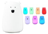 DETSKÉ DOTYKOVÉ NABÍJACIE NOČNÁ LAMPA BIELY MEDVEĎ LED RGB USB DETSKÉ DOTYKOVÉ NABÍJACIE NOČNÁ LAMPA BIELY MEDVEĎ LED RGB USB