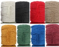 SADA BAVLNENÝCH ŠNÚD PRE MACRAME 3mm 20M SADA BAVLNENÝCH ŠNÚD PRE MACRAME 3mm 20M