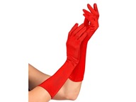 Červené karnevalové rukavice, 40 cm