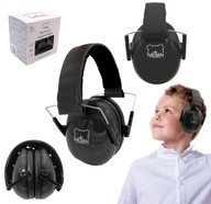 Ochranné slúchadlá s protihlukovým chráničom sluchu pre deti, 3 roky, čierne SafeTeddy