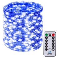 DRÔTOVÉ SVETLÁ 100LED MODRÉ MIRKO STRUNOVÉ SVETLÁ NA BATÉRIOVÉ OVLÁDANIE + DIAĽKOVÉ OVLÁDANIE DRÔTOVÉ SVETLÁ 100LED MODRÉ MIRKO STRUNOVÉ SVETLÁ NA BATÉRIOVÉ OVLÁDANIE + DIAĽKOVÉ OVLÁDANIE