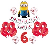 Sada balónových dekorácií Minions 6th Birthday Sada balónových dekorácií Minions 6th Birthday