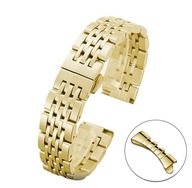 20 mm zlatý oceľový celohodinový náramok 20 mm zlatý oceľový celohodinový náramok