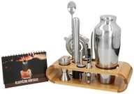 BARMANSKÝ SET NA NÁPOJE STOJAN 11ks S KNIHOU BARMANSKÝ SET NA NÁPOJE STOJAN 11ks S KNIHOU