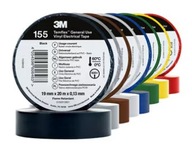 3M TEMFLEX 155 vinylová elektrická izolačná páska Rainbow Pack, 19 mm x 20 m 3M TEMFLEX 155 vinylová elektrická izolačná páska Rainbow Pack, 19 mm x 20 m