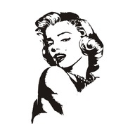 Nálepka na stenu Marilyn Monroe so siluetou Marilyn Nálepka na stenu Marilyn Monroe so siluetou Marilyn