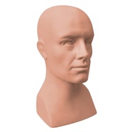 Plastová mužská hlava - béžová