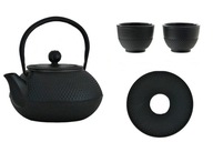 Liatinový SET, džbán, misa a podložka, ČIERNA Liatinový SET, džbán, misa a podložka, ČIERNA
