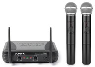 2x Bezdrôtový VHF+ mikrofón Vonyx Base Kit