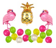 Tropické dekorácie Hawaii Flamingo Balloons Set Tropické dekorácie Hawaii Flamingo Balloons Set