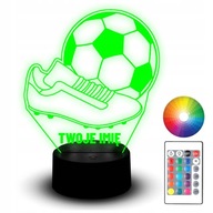 Soška LED Night Light RGB 3D gravírovanie futbalových kopačiek pre futbalistu
