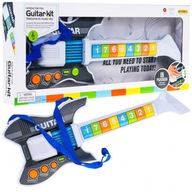 Farebná elektrická gitara pre deti 3+ Hudobný nástroj + Zvuky svätých Farebná elektrická gitara pre deti 3+ Hudobný nástroj + Zvuky svätých