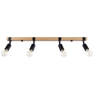 Plafond stropné svietidlo ZUCA čierne drevené nastaviteľné edison pásiky 4P Plafond stropné svietidlo ZUCA čierne drevené nastaviteľné edison pásiky 4P
