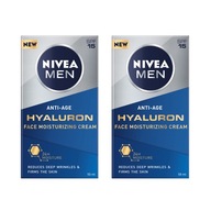 NIVEA MEN HYALURON Krém proti vráskam s filtrom SPF15 pre mužov 50 ml x2 NIVEA MEN HYALURON Krém proti vráskam s filtrom SPF15 pre mužov 50 ml x2