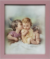 OBRAZ 28x23 ANJEL STRÁŽNY ANJEL RUŽOVÝ RÁM OBRAZ 28x23 ANJEL STRÁŽNY ANJEL RUŽOVÝ RÁM