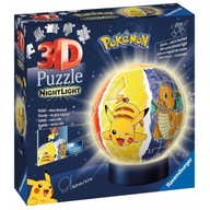Puzzle 72 dielikov 3D žiariaca guľa Pokémon